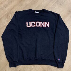 Champion UConn University of Connecticut Huskies Sweatshirt Mens Medium Crewneck